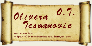 Olivera Tešmanović vizit kartica